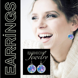 Trendy modern abstract drop dangle earrings