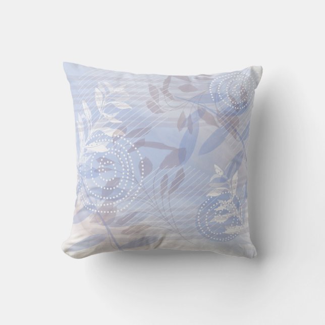 Trendy Modern Abstract Floral botanical Throw Pillow (Front)