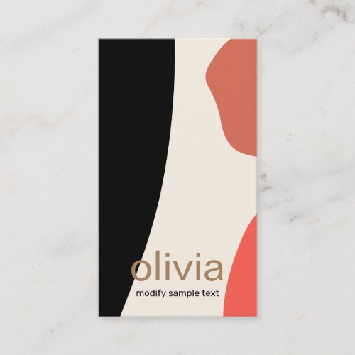 Trendy Modern Abstract Paint Art Shapes Business Card