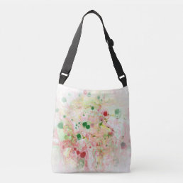 Trendy Modern Abstract Pink Red Yellow Green Crossbody Bag