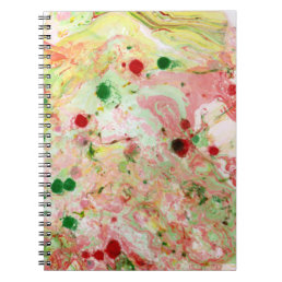 Trendy Modern Abstract Pink Red Yellow Green Notebook