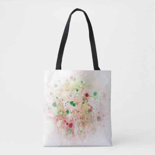 Trendy Modern Abstract Pink Red Yellow Green Tote Bag