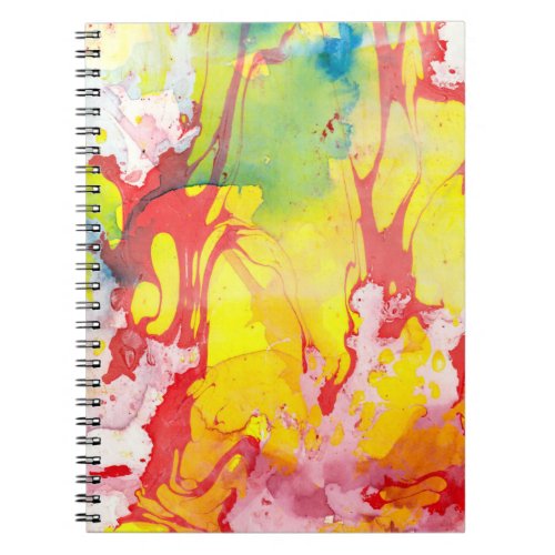 Trendy Modern Abstract Yellow Red Blue Purple Notebook
