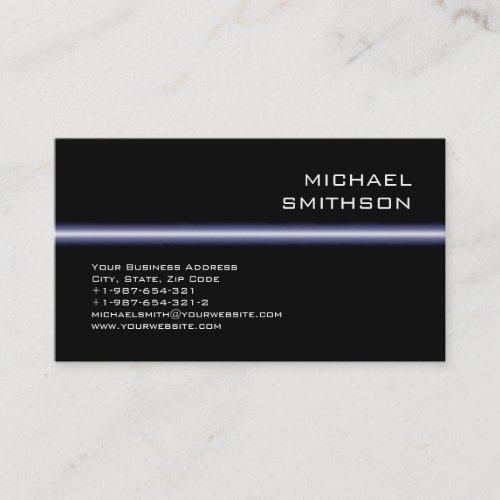 Trendy Modern Attractive Black Business Card