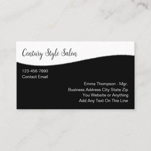 Trendy Modern Beauty Spa Salon Business Cards