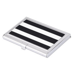  Trendy Modern Black And White Striped Chic Cool Business Card Case