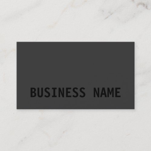 Trendy Modern Black Out Business Card