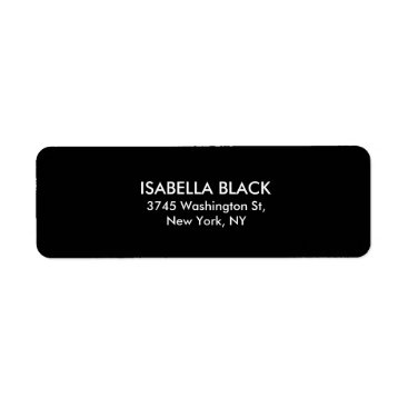 Trendy Modern Black Simple Plain Elegant Label Trendy Modern Black Simple Plain Elegant Label
