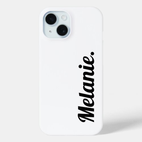 Trendy Modern Black White iPhone 15 Case
