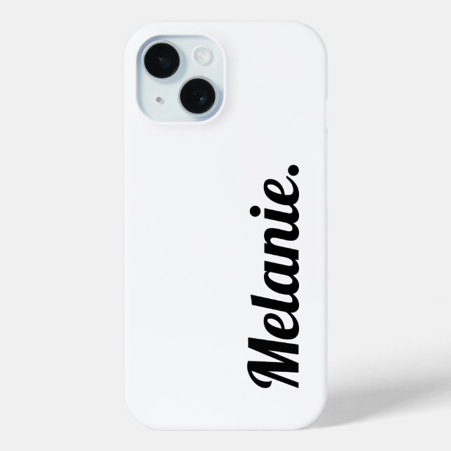 Trendy Modern Black White Case-Mate iPhone Case (Back)