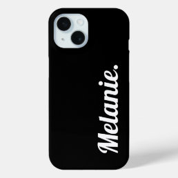 Trendy Modern Black White iPhone 15 Case