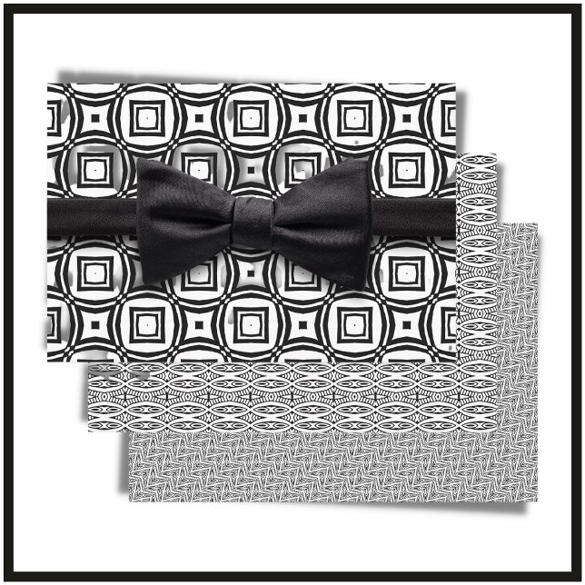 Trendy Modern Black & White Geometric Pattern  Wrapping Paper Sheets (Creator Uploaded)