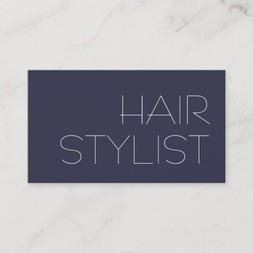 Trendy Modern Blue Hair Stylist Business Card