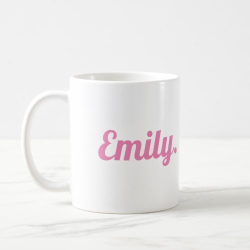 Trendy Modern Bold Mug Gift  Pink White