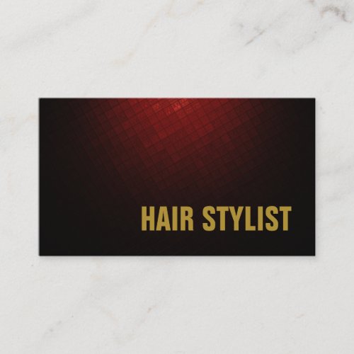 Trendy Modern Brownish Red Hair Stylist Business Card