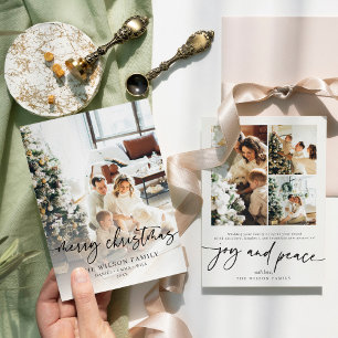 Trendy Modern Casual Photo Christmas Holiday Card