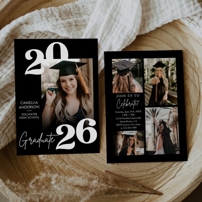 Trendy Modern Casual Photo Graduation Invitation (Creator Uploaded)