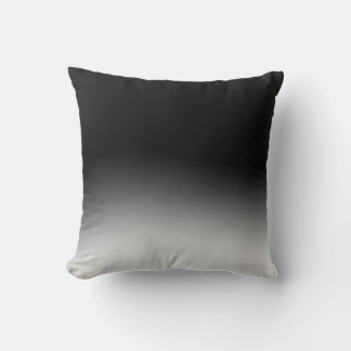 Trendy modern chic abstract black and white ombre throw pillow