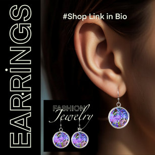 Trendy modern chic abstract drop Dangle Earrings