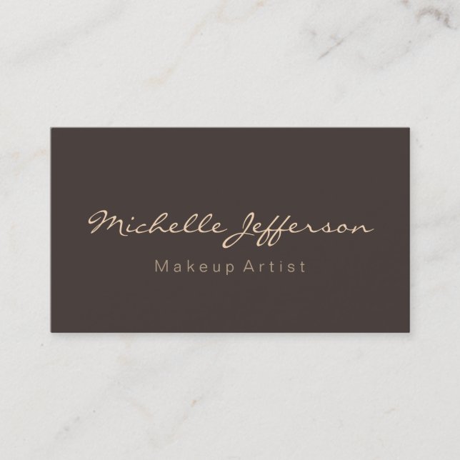Trendy Modern Chic Makeup Artist Business Card (Front)