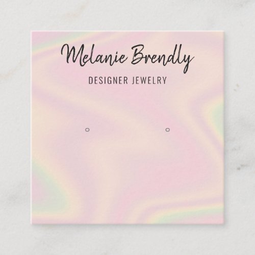 Trendy Modern Chic Name Jewelry Earring Display  Square Business Card