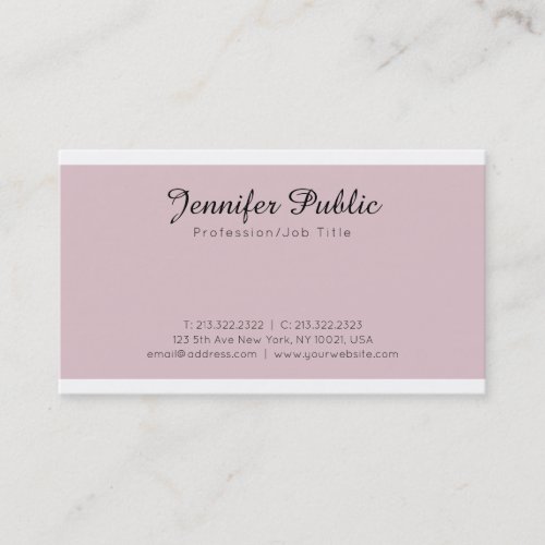 Trendy Modern Clean Classy Creative Design Deluxe Business Card