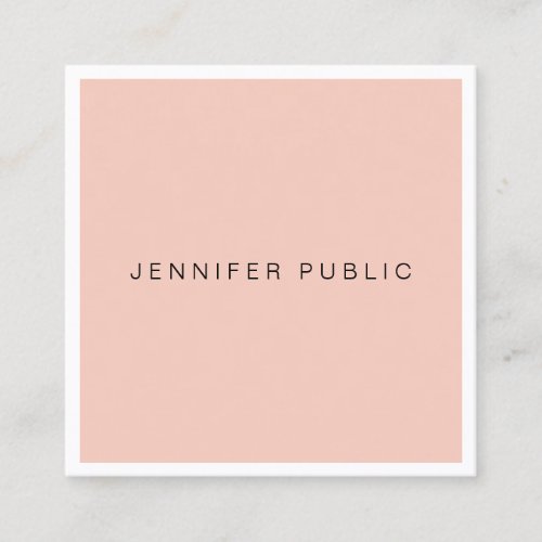 Trendy Modern Clean Template Professional Elegant Square Business Card