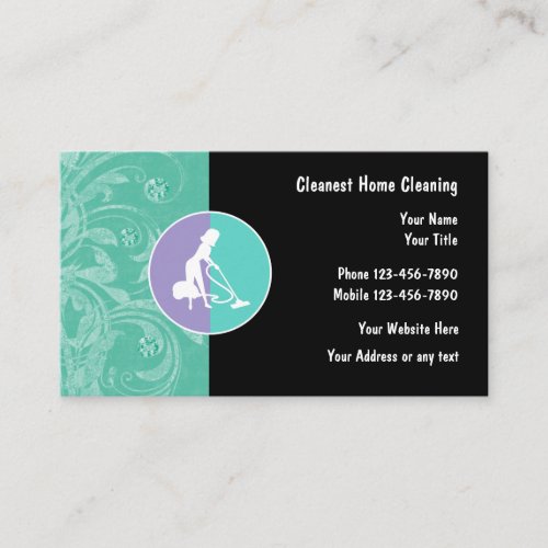 Trendy Modern Cleaning Service Business Card