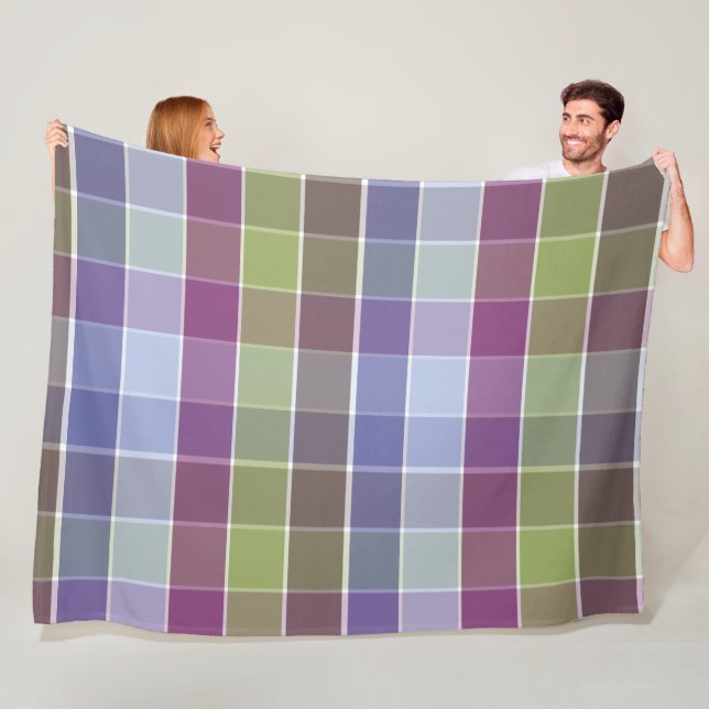 Trendy Modern color block Fleece Blanket (In Situ)