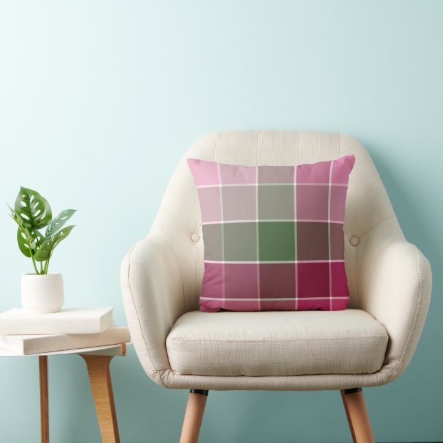 Trendy modern color block throw pillow (Chair)