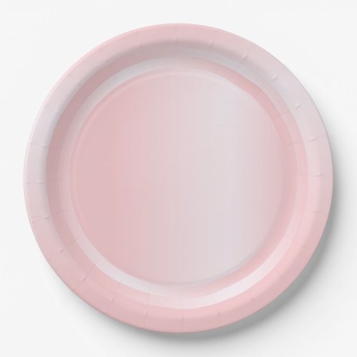 Trendy Modern Color Pink Rose Gold Template Paper Plates