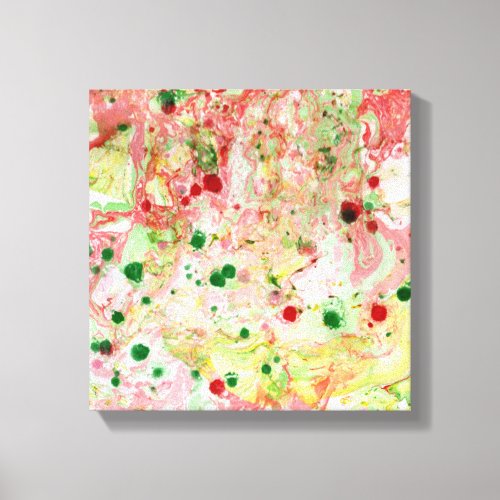 Trendy Modern Colorful Abstract Art Pink Red Canvas Print