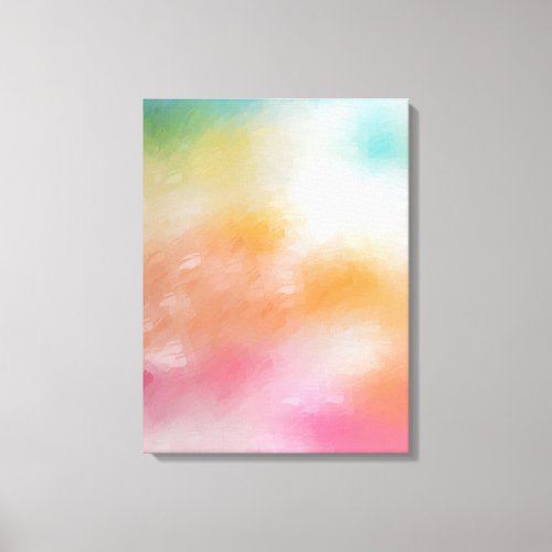 Trendy Modern Colorful Abstract Art Red Pink Blue Canvas Print