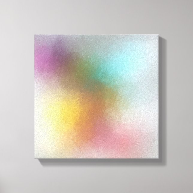 Trendy Modern Colorful Abstract Art Red Yellow Canvas Print (Front)