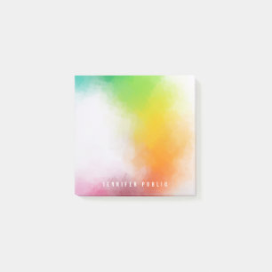 Trendy Modern Colorful Abstract Art Template Post-it Notes