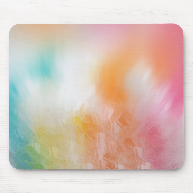 Trendy Modern Colorful Abstract Artwork Elegant Mouse Pad (Front)
