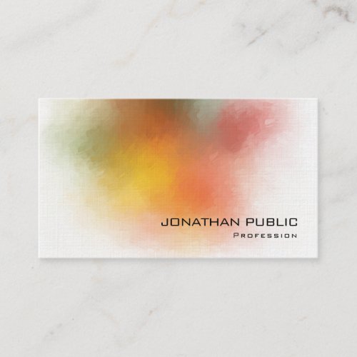 Trendy Modern Colorful Abstract Artwork Premium Business Card