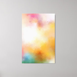 Trendy Modern Colorful Abstract Red Yellow Blue Canvas Print