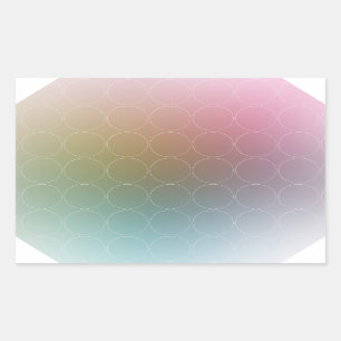 Trendy Modern Colorful Blank Elegant Template Rectangular Sticker