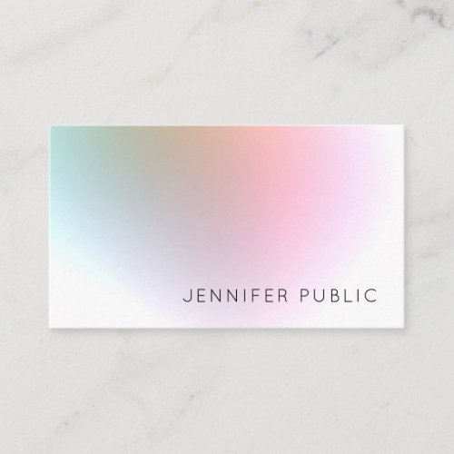 Trendy Modern Colorful Elegant Professional Design Business Card
