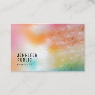 Trendy Modern Colorful Elegant Template Classy Business Card