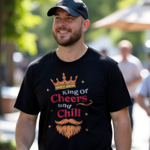 Trendy Modern Colorful Funny King Quote Typography