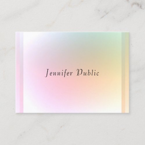 Trendy Modern Colorful Template Elegant Design Business Card