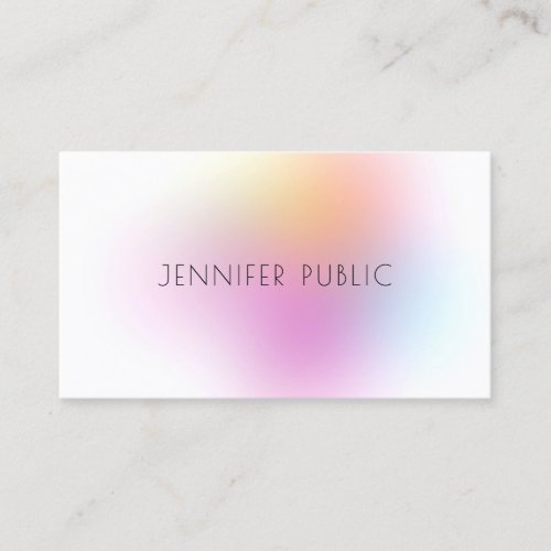 Trendy Modern Colorful Template Professional Business Card