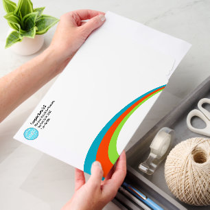 Trendy Modern Company Logo Business Return Address Envelope Mailers