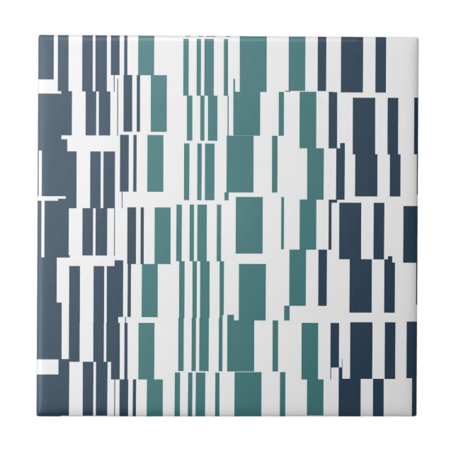 Trendy Modern Cool Unique Abstract Pattern Ceramic Tile (Front)