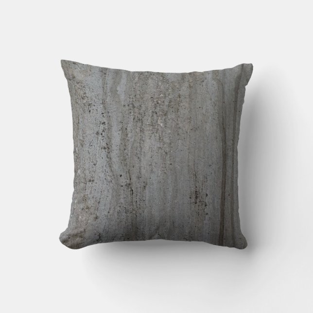 Trendy Modern Creation Grey Wall Abstract Throw Pillow (Front)