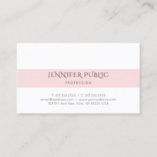 Trendy Modern Creative Minimalist Design Plain Business Card