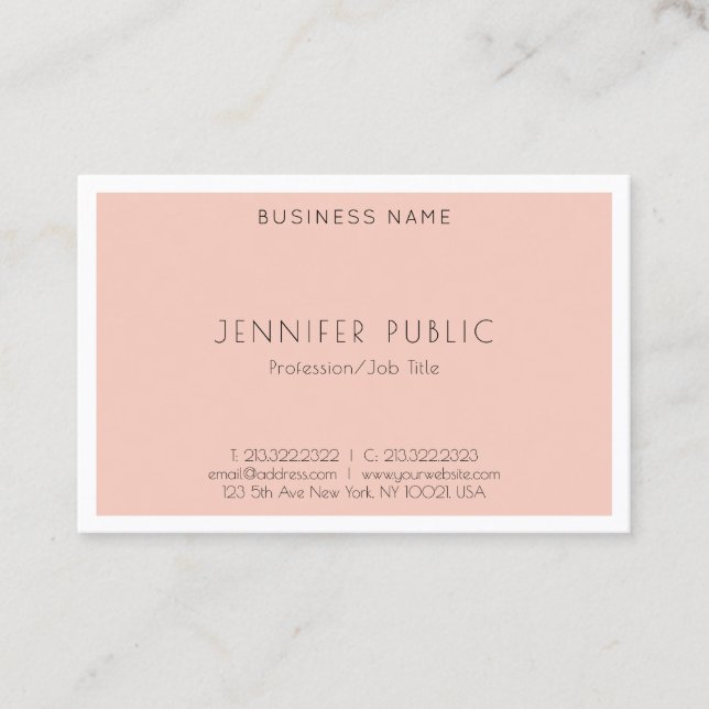 Trendy Modern Creative Simple Design Template Business Card (Front)