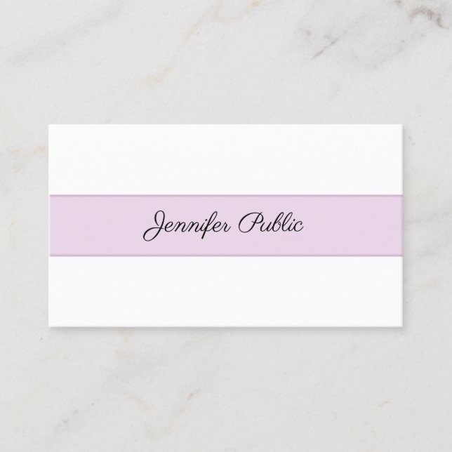 Trendy Modern Creative Simple Professional Plain Business Card (Front)